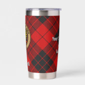 Clan MacLeod von Raasay Wappen über Tartan Thermobecher (Links)
