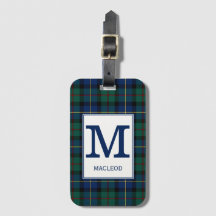 Clan MacLeod von Skye Tartan Mit Monogramm