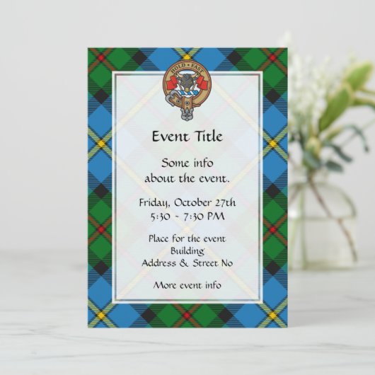 Clan MacLeod Wappen Einladung (Stehend Vorderseite)