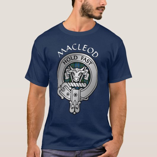 Clan MacLeod Wappen & Hunting Tartan T-Shirt (Vorderseite)