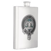 Clan MacLeod Wappen & Jagd Tartan Flask Flachmann (Rechts)