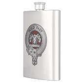 Clan MacLeod Wappen & Red Tartan Flachmann (Links)