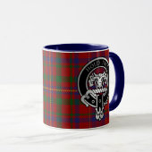 Clan MacLeod Wappen & Red Tartan Tasse (VorderseiteRechts)