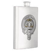 Clan MacLeod Wappen & Tartan Flachmann (Rechts)