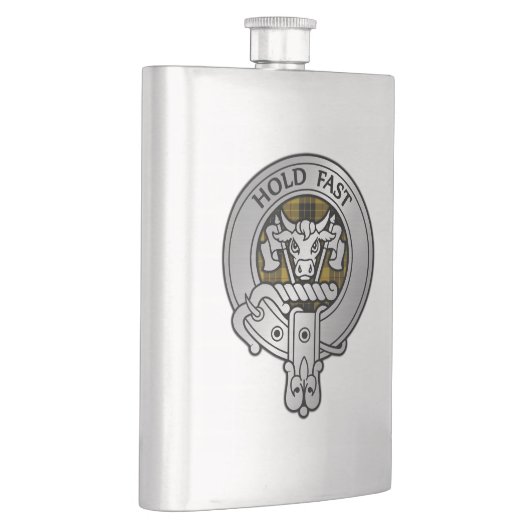 Clan MacLeod Wappen & Tartan Flachmann (Rechts)