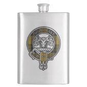 Clan MacLeod Wappen & Tartan Flask Flachmann (Vorderseite)