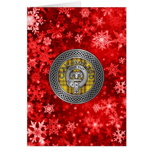 Clan MacLeod Wappen & Tartan Knot (Vorne)