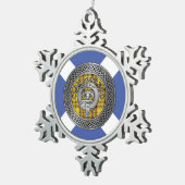 Clan MacLeod Wappen & Tartan Knot Schneeflocken Zinn-Ornament (Rechts)