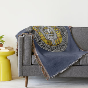 Clan MacLeod Wappen & Tartan Knot Throw Blanket Decke