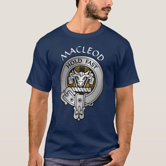 Clan MacLeod Wappen & Tartan T-Shirt (Vorderseite)