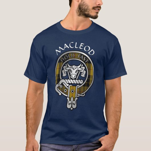 Clan MacLeod Wappen & Tartan T - Shirt (Vorderseite)