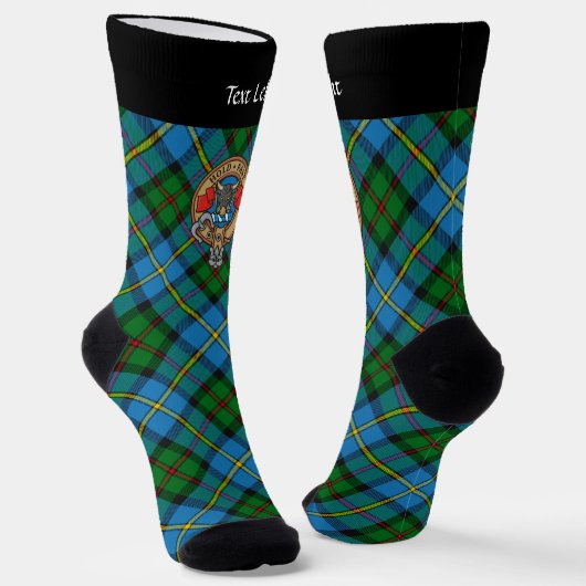 Clan MacLeod Wappen über die Jagd auf Tartan Socks Socken (Gewinkelt)