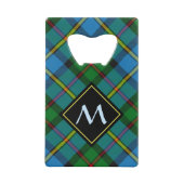Clan MacLeod Wappen über Jagd Tartan Geldbeutel Flaschenöffner (Vorderseite)
