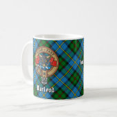 Clan MacLeod Wappen über Jagd Tartan Kaffeetasse (Vorderseite Links)