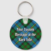 Clan MacLeod Wappen über Jagd Tartan Schlüsselanhänger (Rückseite)