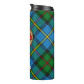 Clan MacLeod Wappen über Jagd Tartan Thermosbecher (Nach rechts gedreht)