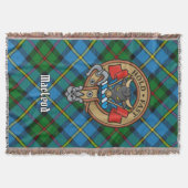 Clan MacLeod Wappen über Jagdtartan Decke (Vorderseite)