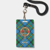 Clan MacLeod Wappen über Tartan Ausweis (Vorderseite mit Lanyard)