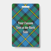 Clan MacLeod Wappen über Tartan Ausweis (Rückseite)