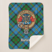 Clan MacLeod Wappen über Tartan Sherpadecke (Vorderseite)