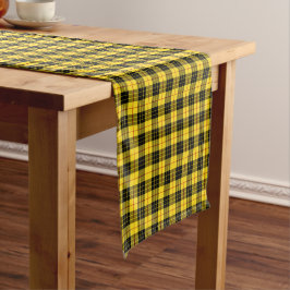 Clan MacLeod Yellow und Black Scottish Tartan Kurzer Tischläufer