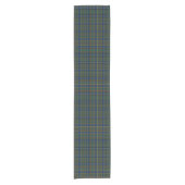 Clan MacMillan Blue und Green Modern Tartan Kurzer Tischläufer (Vorderseite)
