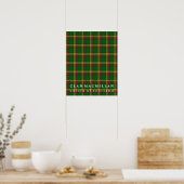 Clan MacMillan Colors of Scotland Tartan Poster (Küche)