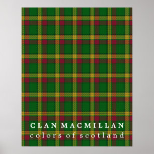 Clan MacMillan Colors of Scotland Tartan Poster