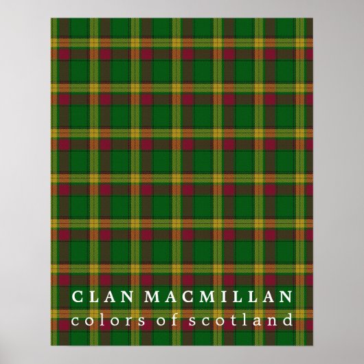 Clan MacMillan Colors of Scotland Tartan Poster (Vorne)