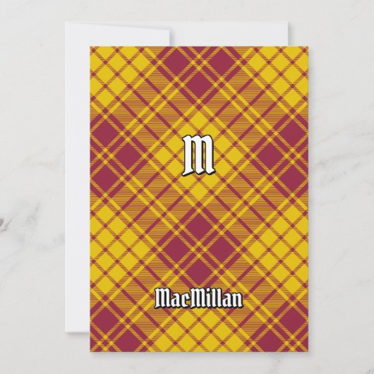 Clan MacMillan Dress Tartan Einladung (Vorderseite)