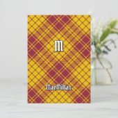Clan MacMillan Dress Tartan Einladung (Stehend Vorderseite)