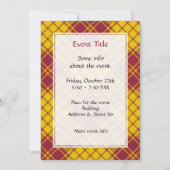 Clan MacMillan Dress Tartan Einladung (Rückseite)