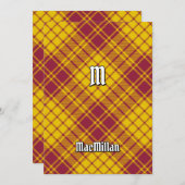 Clan MacMillan Dress Tartan Einladung (Vorne/Hinten)