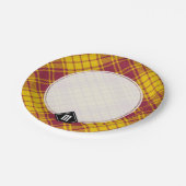 Clan MacMillan Dress Tartan Pappteller (Schrägansicht)