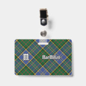 Clan MacMillan Hunting Tartan Ausweis (Vorderseite mit Clip)