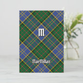 Clan MacMillan Hunting Tartan Einladung (Stehend Vorderseite)