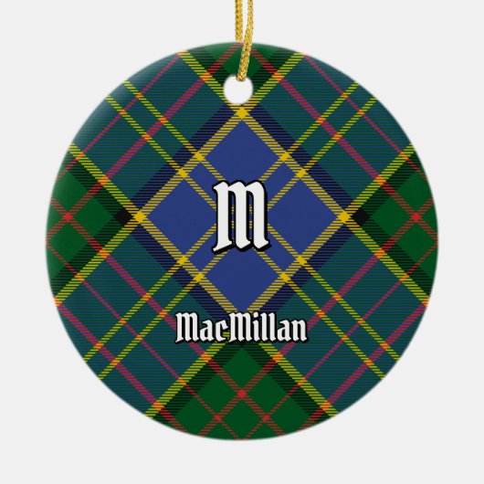 Clan MacMillan Hunting Tartan Keramik Ornament (Vorne)