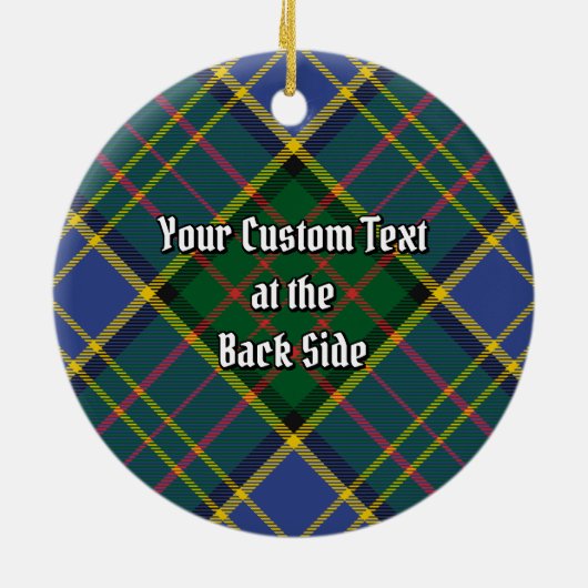 Clan MacMillan Hunting Tartan Keramik Ornament (Hinten)