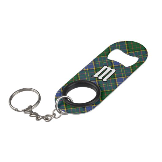 Clan MacMillan Hunting Tartan Mini Flaschenöffner (Vorderseite Schrägansicht)
