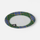 Clan MacMillan Hunting Tartan Pappteller (Schrägansicht)
