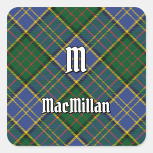 Clan MacMillan Hunting Tartan Quadratischer Aufkleber
