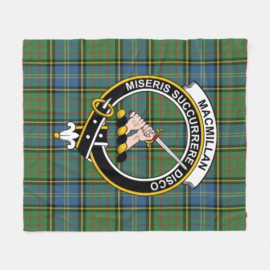 Clan MacMillan Junting Ancient Tartan Kariert Fleecedecke (Vorderseite (Horizontal))