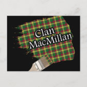 Clan MacMillan Scottish Tartan Paint Brush Postkarte (Vorderseite)