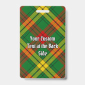 Clan MacMillan Tartan Ausweis (Rückseite)