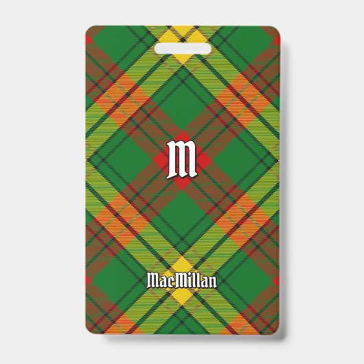 Clan MacMillan Tartan Ausweis (Vorderseite)