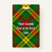 Clan MacMillan Tartan Ausweis (Rückseite)