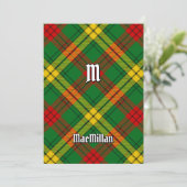 Clan MacMillan Tartan Einladung (Stehend Vorderseite)