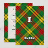 Clan MacMillan Tartan Einladung (Vorne/Hinten)