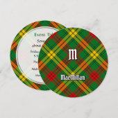 Clan MacMillan Tartan Einladung (Vorne/Hinten)