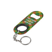 Clan MacMillan Tartan Mini Flaschenöffner (Rückseite Schrägansicht)